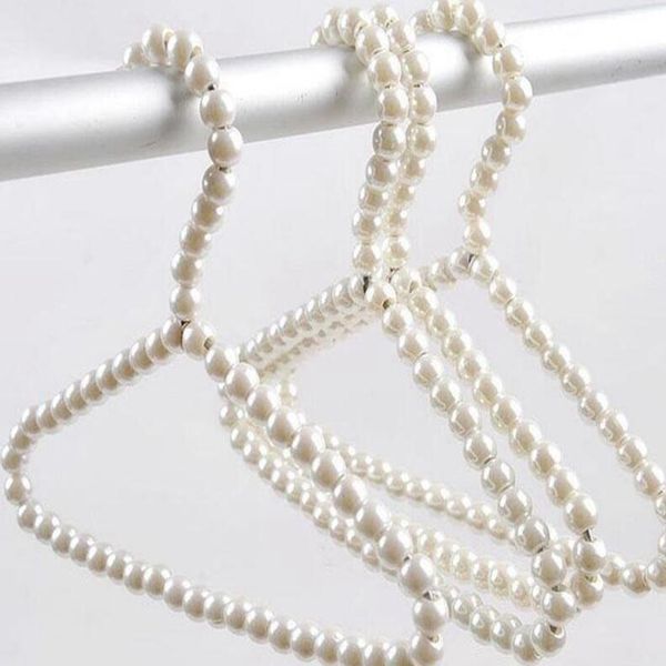 100 pcs/lot blanc 40 cm adulte en plastique cintre perle cintres pour pinces à linge princesse pinces à linge robe de mariée cintre