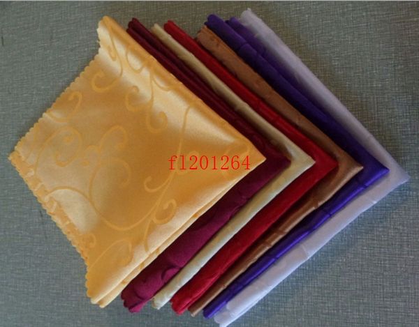 100 pcs/lot livraison gratuite en gros 48*48 cm hôtel serviettes calice serviettes en tissu mariage serviette en tissu serviette satin