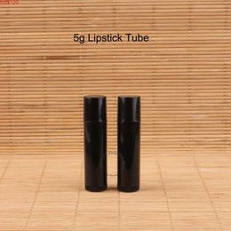 100pcs/lote Al por mayor 5G Plastic Black Black Lipstick Tube Small Lip Balm Container Cosmetic Pot Gloss 5 ml Sub-Bottlinghood Mkts Jwxt