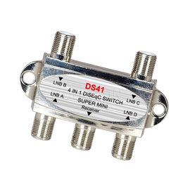 100 Uds lotes 4 en 1 DS-41 4x1 interruptor DiSEqC antena satélite FTA TV LNB interruptor para receptor de satélite