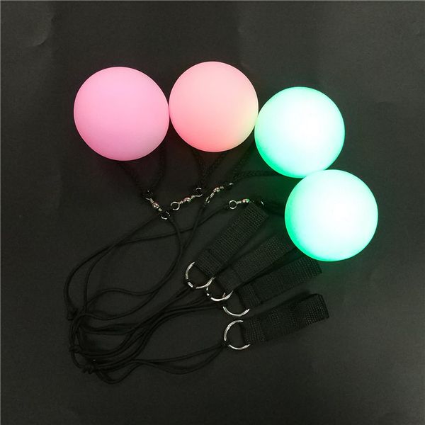 100 unids/lote Poi LED bolas luminosas para danza del vientre juguete puesta en escena espectáculo de talentos accesorios de mano gradiente Favor de fiesta cambio de Color