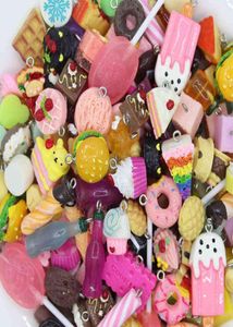 100 stks Lucky Bag unieke schattige gesimuleerde mini -koekjes dieren voedselhars charmes hangers voor doe -het -zelf mode -sieraden maken c2622375003