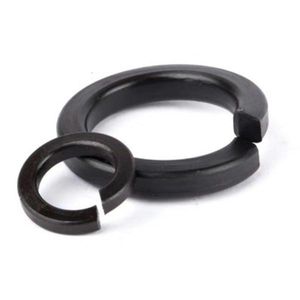 100pcs M1.6 M2 M2.5 M3 M4 M5 M6 M8 M10 M12 GB93 Black 304 A2-70 Stainless Steel Split Lock Elastic Gasket Spring Washer Customization Available