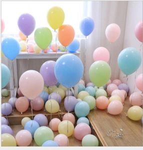 100pcs Macaron Candy Colored Party Balloons Decoration Pastel Latex Balloon Festival Événement de mariage DÉCORATIONS DE SALLE 10 IN5884029