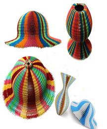 100 шт., волшебная ваза, бумажные шляпы, складная шляпа ручной работы для украшения вечеринки, забавные бумажные шапки, дорожные шляпы от солнца, красочные8871381