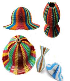100 stcs magische vaas papieren hoeden handgemaakte vouwhoed voor feestdecoraties grappige papieren caps reizen zon hoeden kleurrijk4578741