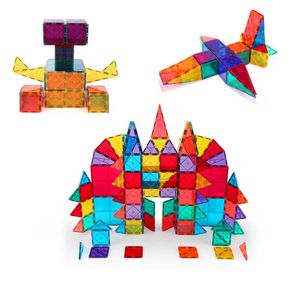100 unids azulejos magnéticos de tamaño grande Bloques de construcción magnéticos conjunto conjunto de juguetes de imán juguetes educativos para niños Regalos Q0723