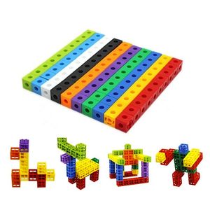 100 stks Wiskunde Linking Cubes Numberblocks Grijpende Multilink Telblokken Kinderen Leren Educatief Kinderen Speelgoed Gift