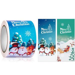 100pcs Merry Christmas Stickers Roll Santa Adhesive Étiquettes, Sticker Pack Roll Pack pour cartes Enveloppe Boxs Enveloppe