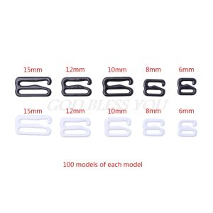 100pcs Metal Bra Lingerie Strap Adjustable Slider Crochet Clip Clip Certe Craft