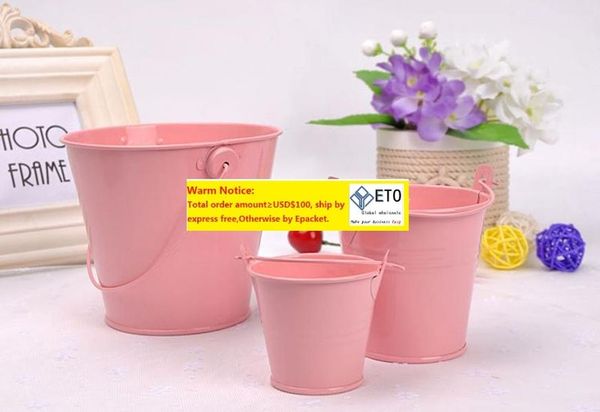 Plantes en pot en métal, 100 pièces, cadeau de réception de mariage, Mini petits seaux en étain de couleurs assorties, seau, boîte à bonbons et chocolat ZZ