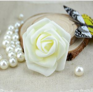 100 pièces Mini PE mousse Rose tête de fleur artificielle Rose fleurs à la main bricolage mariage décoration de la maison fournitures de fête de fête