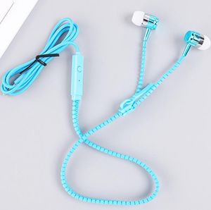 100 Uds. Auriculares intrauditivos con cremallera de colores combinados con micrófono, auriculares con subwoofer, chapado Universal, regalo creativo de moda, auriculares coloridos para teléfono móvil E01