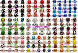 100pcs mixed 925 Sivler core Murano Glass Beads for Jewelry Making Loose Lampwork Charms DIY Beads for Bracelet Whole in Bulk 9075251