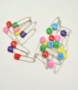 100 stks gemengde kleur Babyluier Pins wColorful braad lollipop en fruit Plastic Veiligheidshoofd Hele Lot7265017