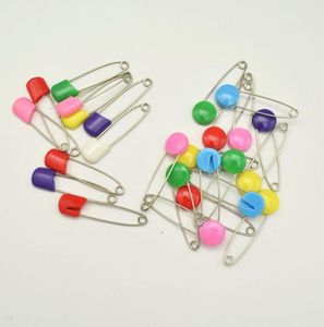 100 stks gemengde kleur Baby Luier Pins wColorful braad lollipop en fruit Plastic Veiligheidshoofd Hele Lot8028246