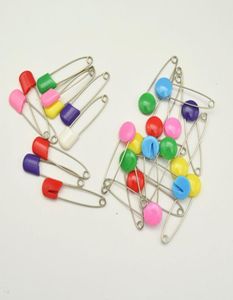 100 stks gemengde kleur Babyluier Pins wColorful braad lollipop en fruit Plastic Veiligheidshoofd Hele Lot3259123