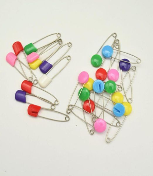 100 Uds. Pasadores de pañales de bebé de colores mezclados con piruleta braad colorida y cabeza de seguridad de plástico de fruta lote entero 7265017