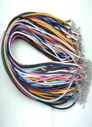 100pcs Mixed Colors DIY Korean Wax Cord Leather Necklace Cord 2mm Jewelry Accessories Findings 3462966