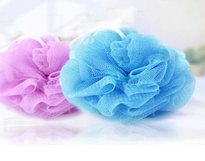 Éponge de bain-douche multicolore 15G, 100 pièces, Pouf Loofahs, brosse en maille de Nylon, boule de douche, bord en dentelle, maille Bath4416783