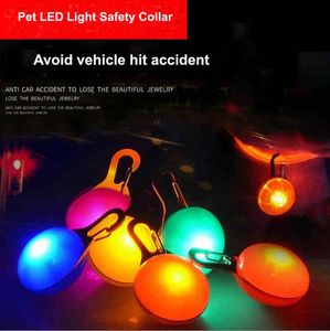 100 Uds. Multi colores LED Collar de perro mascota etiqueta de luz colorido intermitente suministros luminosos resplandor seguridad colgante de Navidad