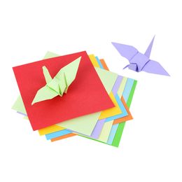 100pcs MultiSise Square Origami Paper Colorful Double Sides Artisanat Papier pour la maison Kindergarten Kids Diy Scrapbook Papers