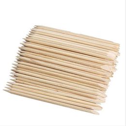 100pcs Nail Art Orange Wood Stick Cuticule Pusher Remover For Manucures Care Nail Art Tool 250V
