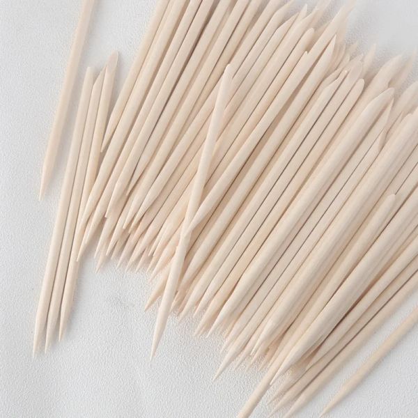 100pcs Nail Art Orange Wood Sticks Cuticule Pusher Remover Manucure Pédicure Outils 114 mm Stick Natural pour les accessoires de manucure