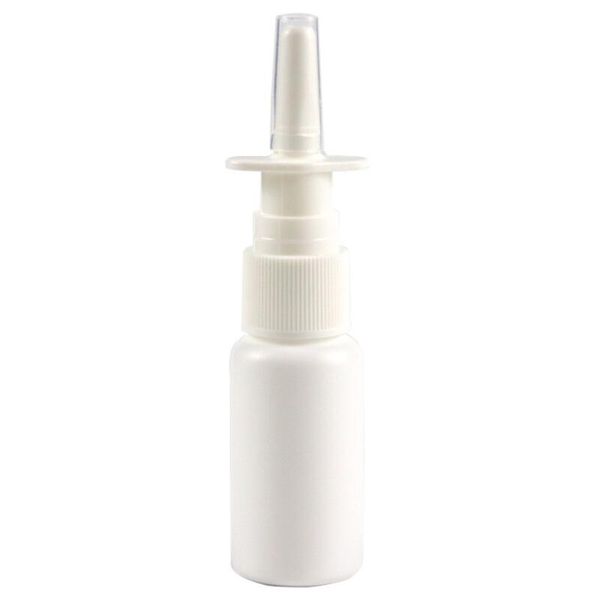100 pièces flacons de pulvérisation nasale pulvérisateur d'atomiseur vide 10 ml, 20 ml, 30 ml, 50 ml blanc rechargeable en plastique médical Oral