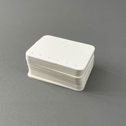 100pcs Collier Oreillet Set Packaging Header Cards 4 * 5,5 cm Paper blanc Paper DIY ACCESSOIRES DE JIANIRES DUY