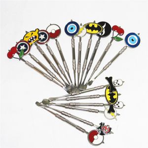 outil de dabber de cire de fer à fumer 100pcs clou de dab en titane en acier inoxydable pour la cire avec badge Catu