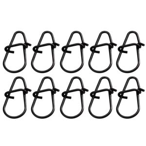 100pcs Nouveau portable de ligne durable Tackle de serrure rapide Barrel pivotant les anneaux de fente ovale du connecteur de pêche suspendue