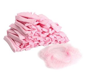 100pcs Capas de ducha desechables no tejidas Pleated Anti Dust Hat Mujeres Men Bail Bath Bath Tape ACCESORIAS DE BELLEZA DE SPA SEA