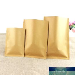 100 Uds. Bolsas de papel marrón kraft con cierre al vacío superior abierto, bolsas de embalaje con válvula de sellado térmico, bolsas de embalaje para almacenamiento de alimentos, bolsas que combinan con todo