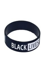 100pcs opposés à la discrimination en espèces Debosted Fist Blm Black Lives Matter Silicone Rubber Bracelet pour promotion Gift8908079