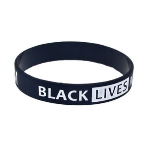 100 pièces s'opposer à la Discrimination des espèces en creux poing BLM Black Lives Matter Bracelet en caoutchouc de Silicone pour cadeau de Promotion