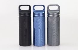 100 stks Outdoor Sterk Waterdichte Noodsituatie Eerste Aid Kits Veiligheid Survival Pill Bottle Aluminium Camping Tank Doos