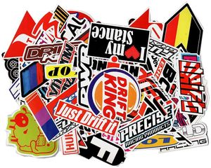 100 stks-pack auto motorfiets racing mode vinyl waterdichte stickers groothandel water fles laptops auto planner scrapbooking telefoon garderobe muur tablet sticker