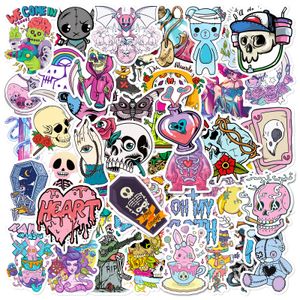 Lot de 100 autocollants gothiques de dessin animé pour enfants, vente en gros, autocollant en vinyle étanche pour ordinateurs portables, voiture, scrapbooking, bouteille d'eau, boîte de guitare, skateboard, bagages JDM