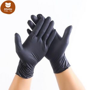 100 unids/pack guantes desechables de látex de nitrilo especificaciones guantes antideslizantes antiácidos opcionales guantes de limpieza de guantes de goma de grado B gr