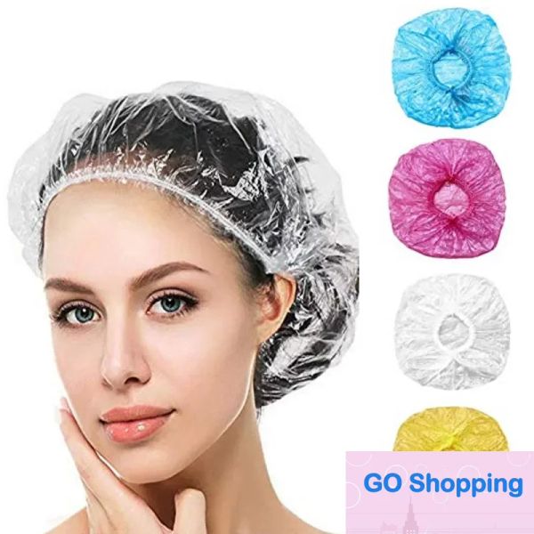 100 pièces/paquet bonnets de douche jetables bonnet de bain pour femmes, Spa de voyage, hôtel, Salon de coiffure produits de salle de bain en gros