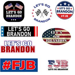 100Pcs-Pack Let's Go Brandon Stickers Pack FJB Pack Meme American USA FJB Vinyl Stickers 3 pouces Ordinateur Portable Téléphone Ordinateur Casque Wat172k