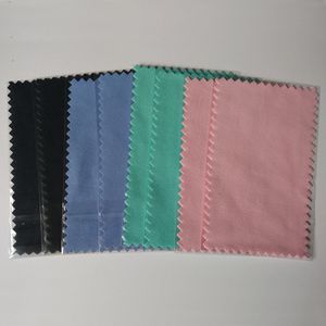 200 stks Burnishing 11x7 cm Zilver Polijst Doek voor zilveren Gouden Sieraden glanzend Cleaner Zwart Blauw Roze Groene kleuren Beste Kwaliteit opp zak verpakking