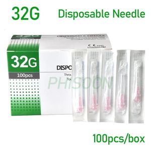 100pcs Painless small needle painless beauty ultrafine 32G * 4mm 32G * 13mm syringes Korean Needles Eyelid Tools 240102
