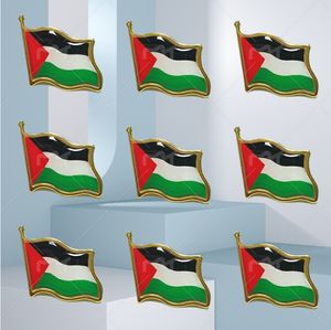 100 Stuks Palestina Vlag Pin Broche Land Palestina Nationale Embleem Vlag Badge Reversspeldjes Vlag Broche Badges Decoraties