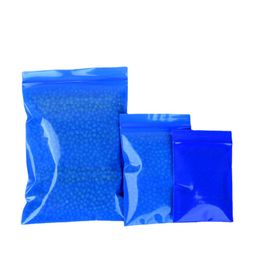 100 pcs PE Blue Ziplock Sac épaissis 20 fils Tirer le sac d'os Sac de couleur Sac à scellé Sac à chaîne de chaîne Sac d'emballage en plastique