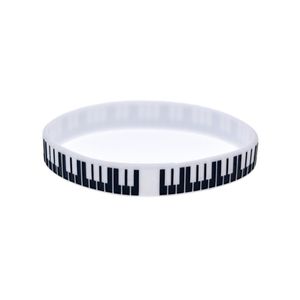 100pcs Bracelet en caoutchouc en silicone clé piano idéal à utiliser dans tous les avantages cadeaux pour les fans de musique 287c
