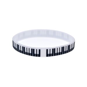 100 stcs piano sleutel siliconen rubber armband geweldig te gebruiken in elk voordelencadeau voor muziekventilatoren294n