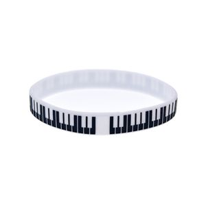 100 stcs piano sleutel siliconen rubber armband geweldig te gebruiken in elk voordelencadeau voor muziekventilatoren290m