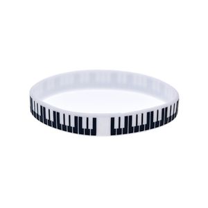 100 stcs piano sleutel siliconen rubber armband geweldig te gebruiken in elk voordelencadeau voor muziekventilatoren238s